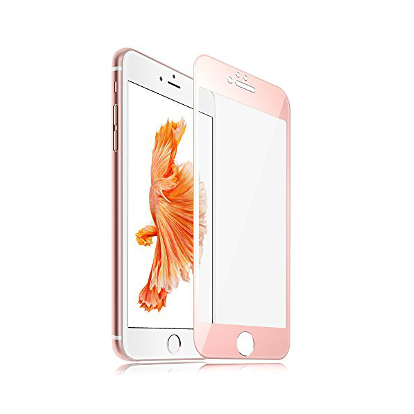 عکس محافظ صفحه نمایش ضد ضربه رزگلد آیفون 6 و 6 اس، عکس iPhone 6S/6 Tempered Glass Screen Protector Rose Gold
