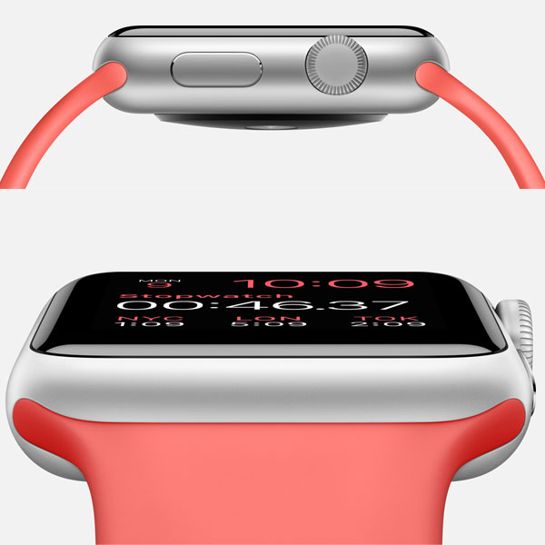 ویدیو ساعت اپل بدنه آلومینیوم نقره ای بند اسپرت صورتی 38 میلیمتر، ویدیو Apple Watch Watch Silver Aluminum Case Pink Sport Band 38mm