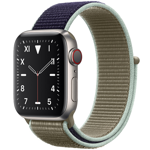 تصاویر ساعت اپل سری 5 ادیشن بدنه تیتانیوم و بند اسپرت لوپ 44 میلیمتر Khaki، تصاویر Apple Watch Series 5 Edition Titanium Case with Khaki Sport Loop 44mm