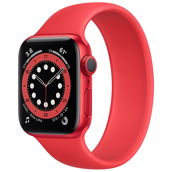 تصاویر ساعت اپل سری 6 جی پی اس بدنه آلومینیم قرمز و بند سولو لوپ قرمز 44 میلیمتر، تصاویر Apple Watch Series 6 GPS RED Aluminum Case with RED Solo Loop 44mm