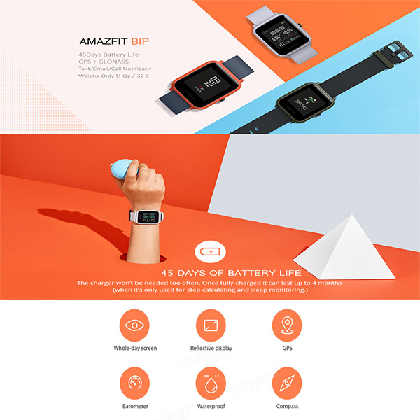 گالری ساعت هوشمند شیائومی مدل Amazfit Bip، گالری Xiaomi Amazfit Bip Smart watch