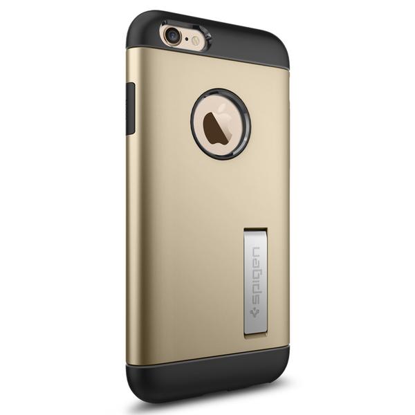 عکس قاب اسپیگن مدل Slim Armor طلایی مناسب برای آیفون 6 و 6 اس، عکس iPhone 6s/6 Case Spigen Slim Armor Gold