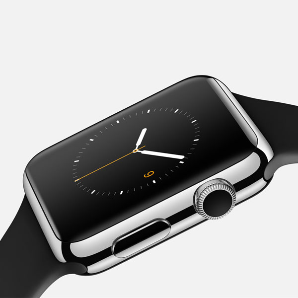 عکس ساعت اپل سری 1 اپل واچ 42 میلیمتر بدنه استیل بند اسپرت مشکی، عکس Apple Watch Series 1 Apple Watch 42mm Stainless Steel Case with Black Sport Band