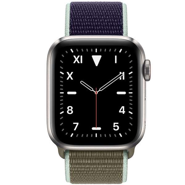 عکس ساعت اپل سری 5 ادیشن بدنه تیتانیوم و بند اسپرت لوپ 44 میلیمتر Khaki، عکس Apple Watch Series 5 Edition Titanium Case with Khaki Sport Loop 44mm