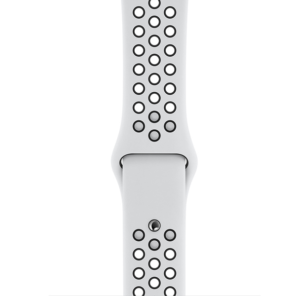 آلبوم ساعت اپل سری 4 نایکی پلاس Apple Watch Series 4 Nike+ GPS Silver Aluminum Case with Pure Platinum/Black Nike Sport Band 44mm، آلبوم ساعت اپل سری 4 نایکی پلاس جی پی اس بدنه آلومینیوم نقره ای و بند سفید مشکی نایکی اسپرت 44 میلیمتر