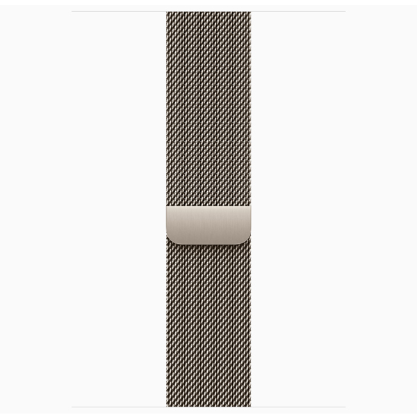 آلبوم ساعت اپل سری 12 بدنه تیتانیوم نچرال و بند میلان نچرال 42 میلیمتر، آلبوم Apple Watch Series 12 Natural Titanium Case with Natural Milanese Loop 42mm