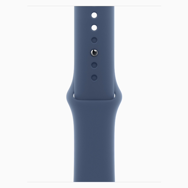 آلبوم ساعت اپل سری 10 بدنه آلومینیومی نقره ای و بند اسپرت آبی 42 میلیمتر، آلبوم Apple Watch Series 10 Silver Aluminum Case with Denim Sport Band 42mm