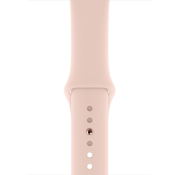 آلبوم ساعت اپل سری 4 جی پی اس بدنه آلومینیوم طلایی و بند اسپرت صورتی 44 میلیمتر، آلبوم Apple Watch Series 4 GPS Gold Aluminum Case with Pink Sand Sport Band 44mm