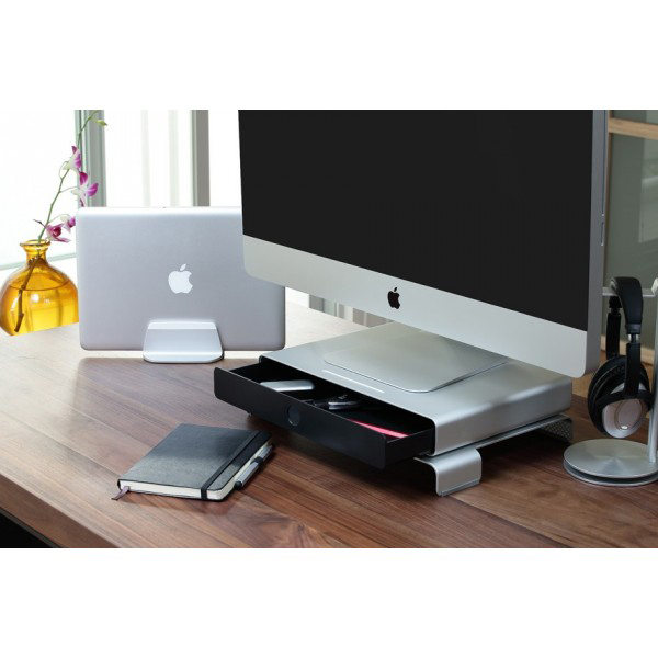 گالری پایه ی مک و مانیتور جاست موبایل مدل دراور DW-500، گالری iMac and MonitorStand Just Mobile Drawer DW-500