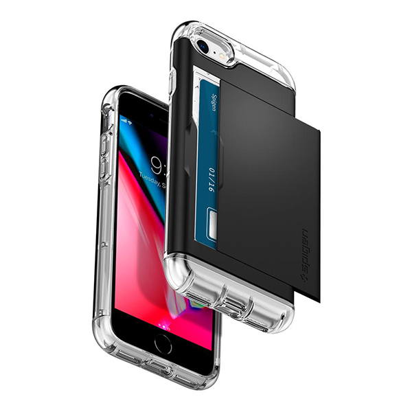 عکس iPhone 8/7 Case Spigen Crystal Wallet، عکس قاب آیفون 8/7 اسپیژن مدل Crystal Wallet