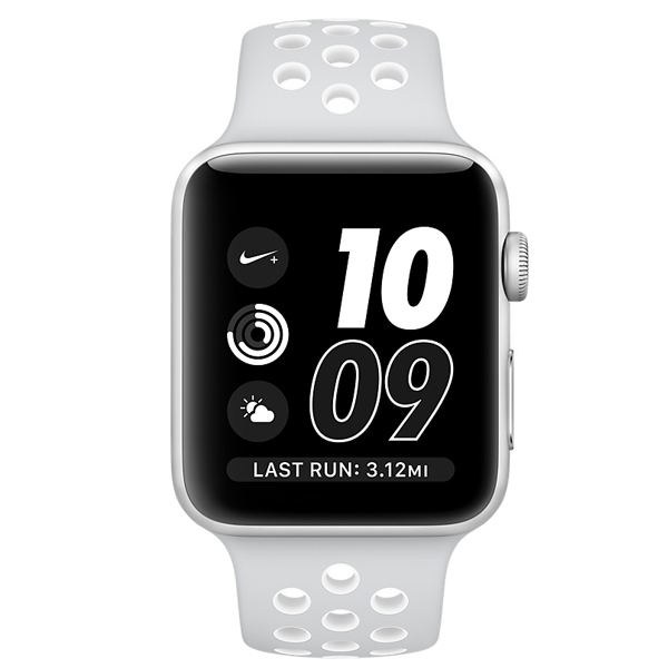 عکس ساعت اپل سری 2 نایکی پلاس Apple Watch Series 2 Nike+ Silver Aluminum Case Pure Platinum/White Nike Sport Band 38mm، عکس ساعت اپل سری 2 نایکی پلاس بدنه آلومینیوم نقره ای بند اسپرت نایکی پلاتینی 32 میلیمتر