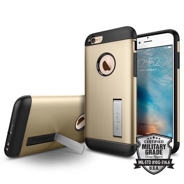ویدیو iPhone 6s/6 Case Spigen Slim Armor Gold، ویدیو قاب اسپیگن مدل Slim Armor طلایی مناسب برای آیفون 6 و 6 اس