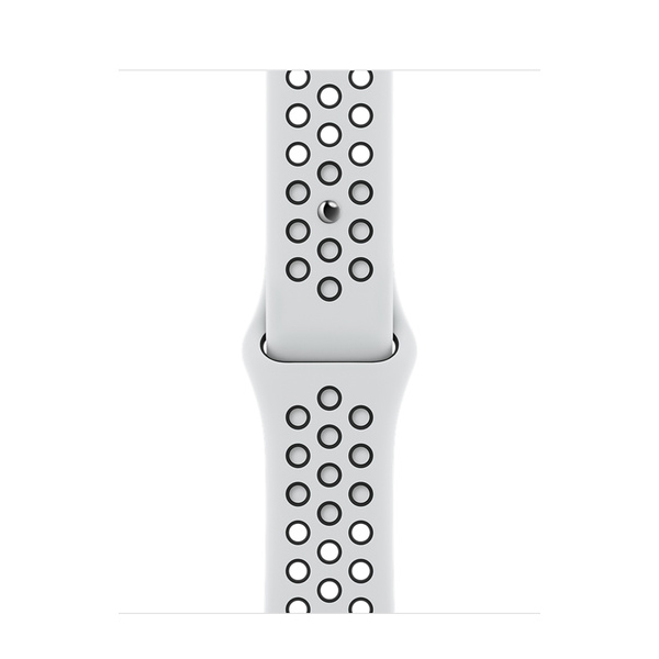 آلبوم ساعت اپل سری 7 نایکی Apple Watch Series 7 Nike Starlight Aluminum Case with Pure Platinum/Black Nike Sport Band 41mm، آلبوم ساعت اپل سری 7 نایکی بدنه آلومینیومی استارلایت و بند نایکی استارلایت 41 میلیمتر