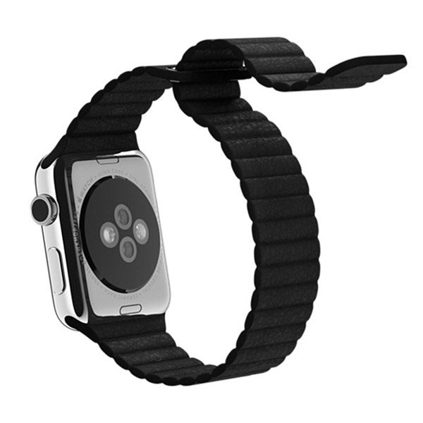 ویدیو ساعت اپل Apple Watch Watch Stainless Steel Case with Black Leather loop Band 42mm، ویدیو ساعت اپل بدنه استیل بند مشکی چرم لوپ 42 میلیمتر