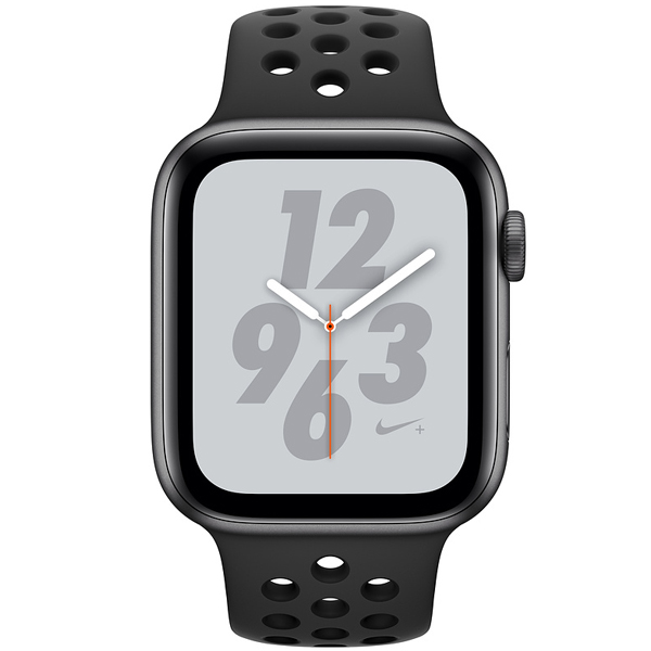 عکس ساعت اپل سری 4 نایکی پلاس Apple Watch Series 4 Nike+ GPS Space Gray Aluminum Case with Anthracite/Black Nike Sport Band 44m، عکس ساعت اپل سری 4 نایکی پلاس جی پی اس بدنه آلومینیوم خاکستری و بند مشکی نایکی اسپرت 44 میلیمتر