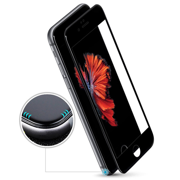 تصاویر محافظ صفحه نمایش آیفون 7ضد ضربه مشکی، تصاویر iPhone7 Tempered Glass Full Cover Black