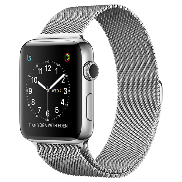 تصاویر ساعت اپل سری 2 بدنه استیل و بند میلان 38 میلیمتر، تصاویر Apple Watch Series 2 Stainless Steel Case with Milanese Loop 38mm