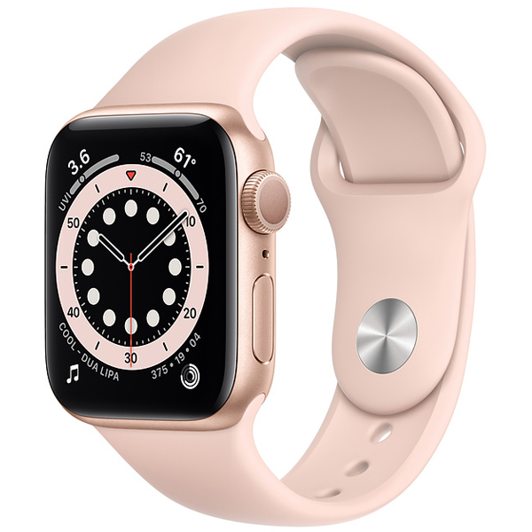 تصاویر ساعت اپل سری 6 جی پی اس بدنه آلومینیم طلایی و بند اسپرت صورتی 40 میلیمتر، تصاویر Apple Watch Series 6 GPS Gold Aluminum Case with Pink Sand Sport Band 40mm