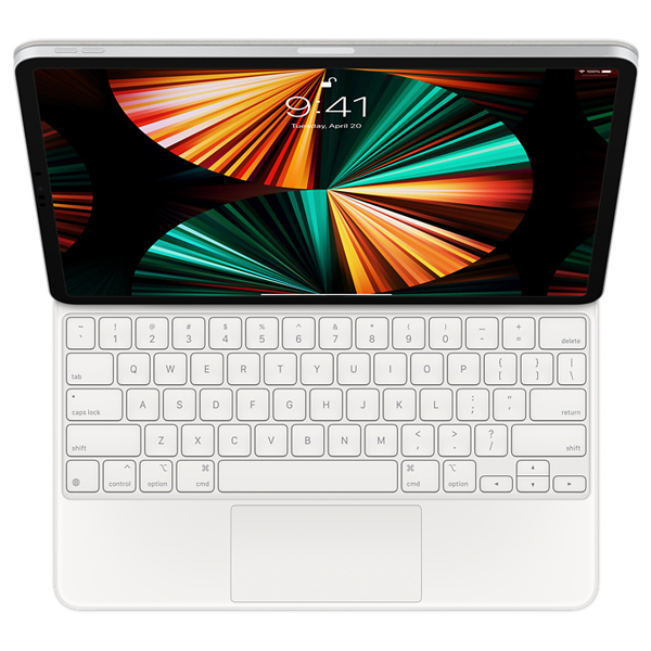 آلبوم Magic Keyboard for iPad Pro 12.9 inch (5th generation) White، آلبوم مجیک کیبورد سفید برای آیپد پرو 12.9 اینچ 2021
