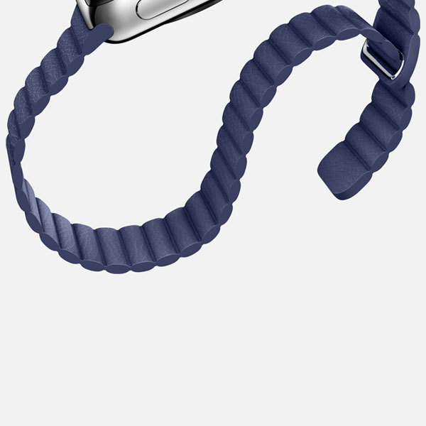 گالری ساعت اپل Apple Watch Watch Stainless Steel Case Midnight Blue Leather loop 42mm، گالری ساعت اپل بدنه استیل بند آبی تیره چرم لوپ 42 میلیمتر