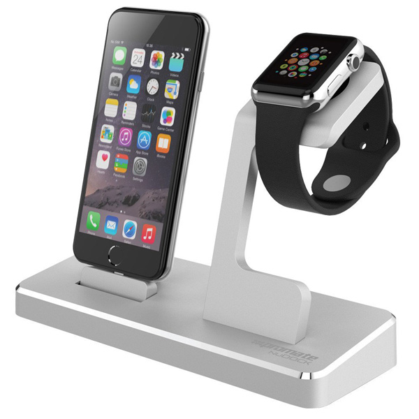 تصاویر استند شارژ آیفون و اپل واچ پرومیت مدل NuDock، تصاویر iPhone and Apple Watch Stand Promate NuDock