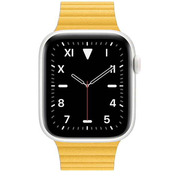 عکس ساعت اپل سری 5 ادیشن Apple Watch Series 5 Edition White Ceramic Case with Meyer Lemon Leather Loop 44mm، عکس ساعت اپل سری 5 ادیشن بدنه سرامیک سفید و بند چرمی لوپ زرد 44 میلیمتر Meyer Lemon