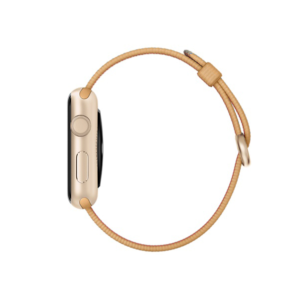 آلبوم ساعت اپل Apple Watch Watch Gold Aluminum Case Gold/ Royal Blue Woven Nylon 42mm، آلبوم ساعت اپل بدنه آلومینیوم طلایی بند نایلونی طلایی آبی رویال 42 میلیمتر