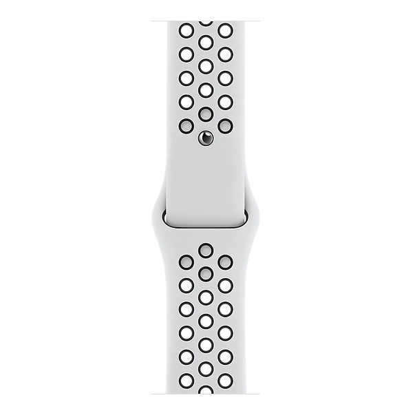 آلبوم ساعت اپل سری 6 نایکی Apple Watch Series 6 Nike Silver Aluminum Case with Pure Platinum/Black Nike Sport Band 44mm، آلبوم ساعت اپل سری 6 نایکی بدنه آلومینیم نقره ای و بند نایکی سفید و مشکی 44 میلیمتر