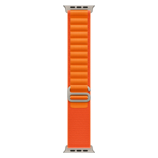 آلبوم ساعت اپل اولترا Apple Watch Ultra Titanium Case with Orange Alpine Loop، آلبوم ساعت اپل اولترا بدنه تیتانیوم و بند آلپاین نارنجی