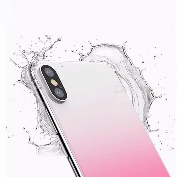 عکس iPhone X Full Back Cover Tempered Glass Coloring، عکس گلس پشت آیفون ایکس رنگی