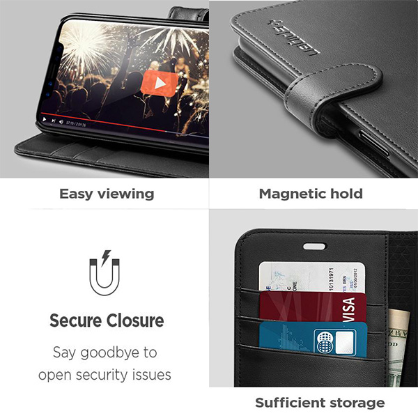 ویدیو قاب آیفون ایکس اسپیژن مدل Wallet S، ویدیو iPhone X Case Spigen Wallet S 22176