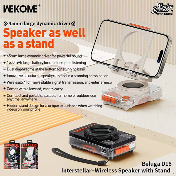 گالری اسپیکر و استند آیفون WEkome مدل D18، گالری Speaker and Stand D18 WEkome