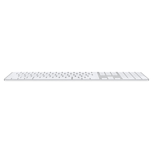 عکس مجیک کیبورد نامریک با تاچ آیدی رنگ سفید، عکس Magic Keyboard with Touch ID and Numeric Keypad USB-C White MXK73