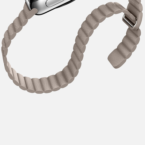 عکس ساعت اپل سری 1 Apple Watch Series 1 Apple Watch 42mm Stainless Steel Case Stone Leather loop Band، عکس ساعت اپل سری 1 اپل واچ 42 میلیمتر بدنه استیل بند چرم سنگی لوپ