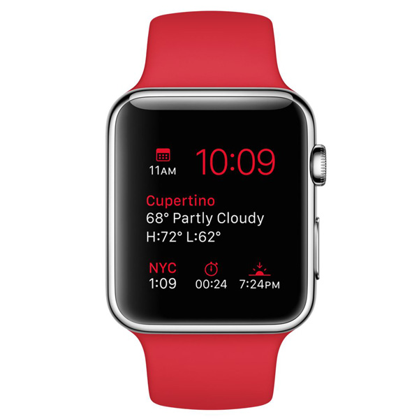گالری ساعت اپل Apple Watch Watch Stainless Steel Case with Red Sport Band 42mm، گالری ساعت اپل بدنه استیل بند اسپرت قرمز 42 میلیمتر
