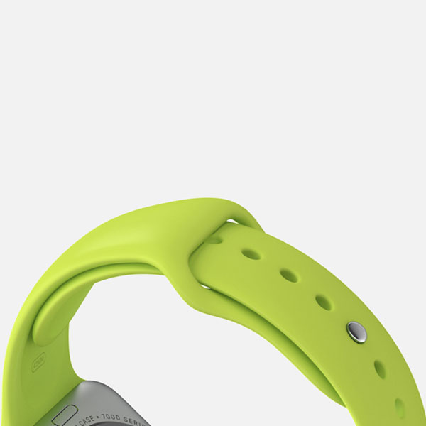 گالری ساعت اپل Apple Watch Watch Silver Aluminum Case Green Sport Band 42mm، گالری ساعت اپل بدنه آلومینیوم نقره ای بند اسپرت سبز 42 میلیمتر