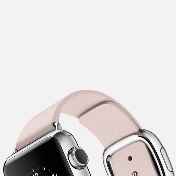 آلبوم ساعت اپل بدنه استیل بند صورتی سگک مدرن 38 میلیمتر، آلبوم Apple Watch Watch Stainless Steel Case Soft Pink Modern Buckle 38mm
