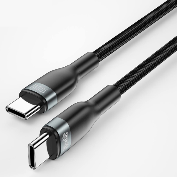 عکس Rexcin USB-C to USB-C Cable Rex-C017، عکس کابل شارژ تایپ سی رکسین مدل Rex-C017
