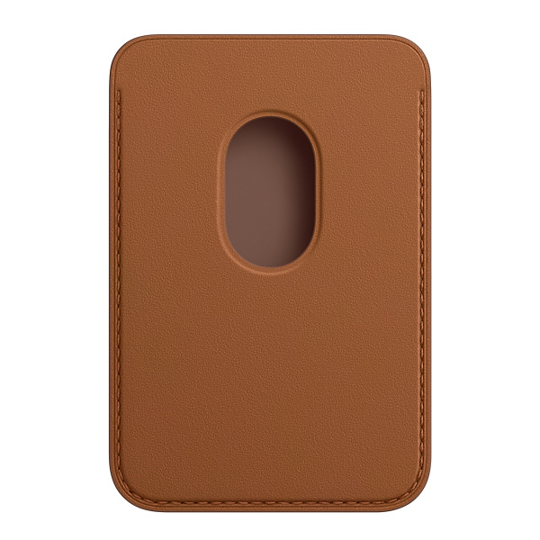 عکس iPhone Leather Wallet with MagSafe Saddle Brown، عکس کیف چرمی آهن ربایی آیفون رنگ قهوه ای