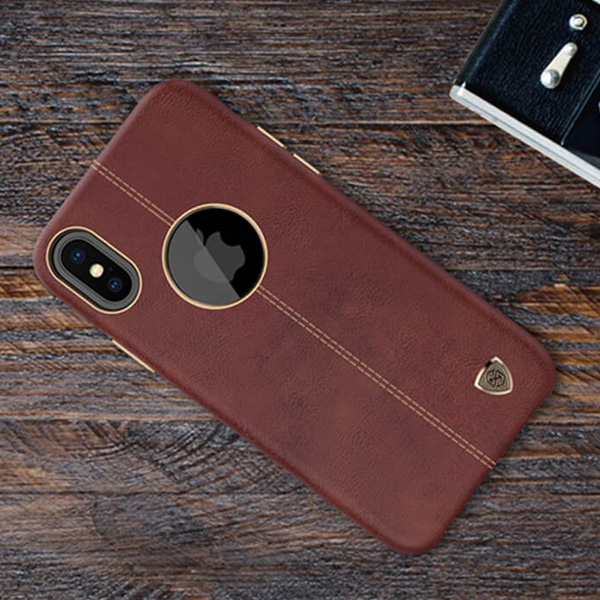 ویدیو iPhone XS/X Case Nillkin Englon Leather Cover case Brown، ویدیو قاب چرمی نیلکین مدل Englon مناسب برای آیفون XS و X رنگ قهوه ای