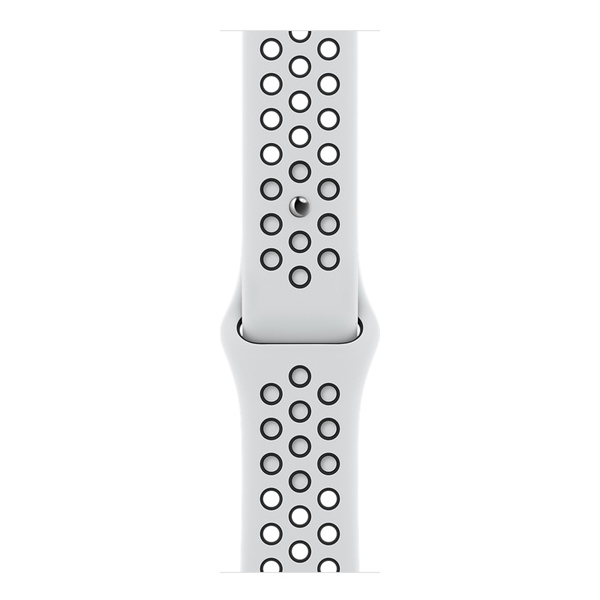 آلبوم ساعت اپل سری 7 نایکی بدنه آلومینیومی استارلایت بند نایکی استارلایت 45 میلیمتر، آلبوم Apple Watch Series 7 Nike Starlight Aluminum Case with Pure Platinum/Black Nike Sport Band 45mm