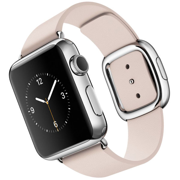تصاویر ساعت اپل بدنه استیل بند صورتی سگک مدرن 38 میلیمتر، تصاویر Apple Watch Watch Stainless Steel Case Soft Pink Modern Buckle 38mm