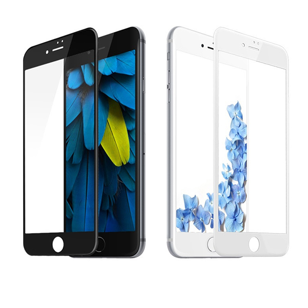 عکس محافظ ضد ضربه صفحه نمایش آیفون 8 پلاس، عکس iPhone 8 Plus Full Cover Tempered Glass