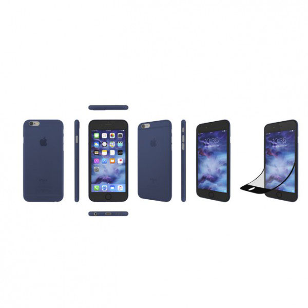 گالری قاب آیفون 6 اس و 6 اوزاکی ژله ای 0.3 آبی، گالری iPhone 6S/6 Case Ozaki 0.3 Jelly Pro dark Blue OC550