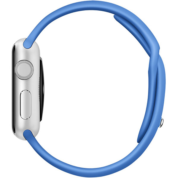 آلبوم ساعت اپل بدنه آلومینیوم نقره ای بند اسپرت آبی رویال 38 میلیمتر، آلبوم Apple Watch Watch Silver Aluminum Case with Royal Blue Sport Band 38mm