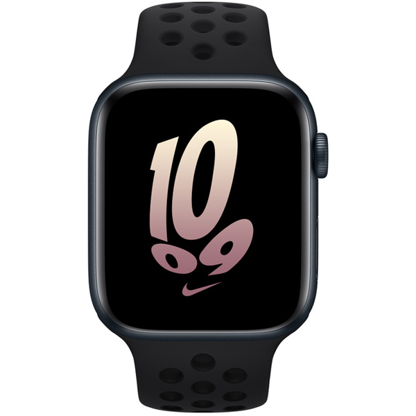 عکس ساعت اپل اس ای 2 نایکی Apple Watch SE2 Nike Midnight Aluminum Case with Black/Black Nike Sport Band 40mm، عکس ساعت اپل اس ای 2 نایکی بدنه آلومینیومی میدنایت و بند نایکی اسپرت مشکی 40 میلیمتر