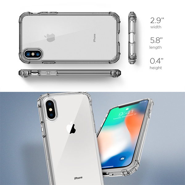 آلبوم iPhone X Case Spigen Crystal Shell 22142، آلبوم قاب آیفون ایکس اسپیژن مدل Crystal Shell
