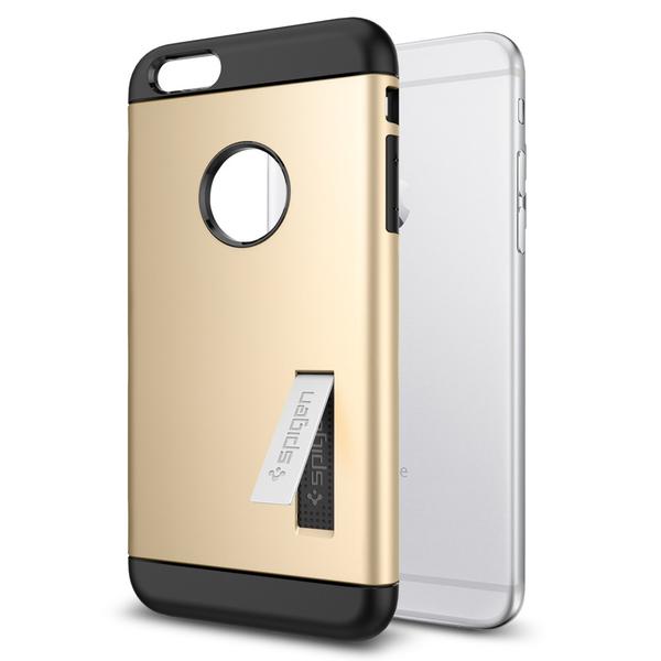 آلبوم iPhone 6s Plus /6 Plus Case Spigen Slim Armor Gold، آلبوم قاب اسپیگن مدل Slim Armor طلایی مناسب برای آیفون 6 پلاس و 6 اس پلاس