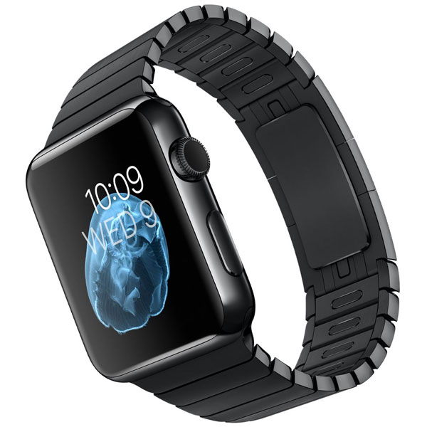 تصاویر ساعت اپل بدنه استیل مشکی بند دستبندی مشکی 42 میلیمتر، تصاویر Apple Watch Watch Black Steel Case Black Link Bracelet Band 42mm