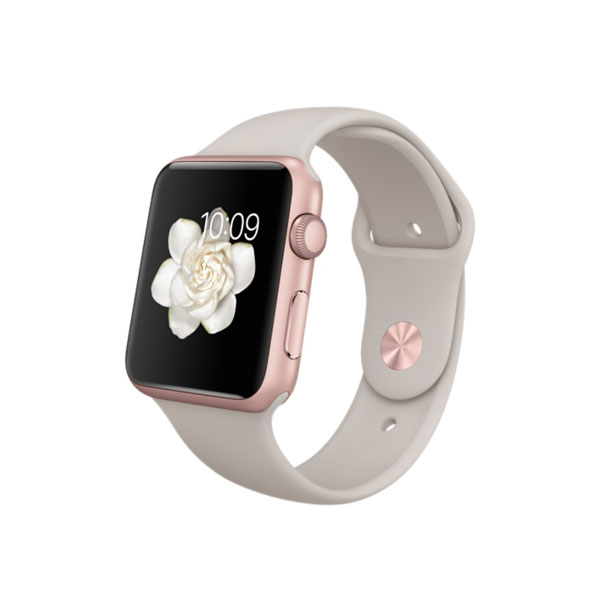 ویدیو ساعت اپل بدنه آلومینیوم رزگلد بند اسپرت سنگی 42میلیمتر، ویدیو Apple Watch Watch Rose Gold Aluminum Case Stone Sport Band 42mm